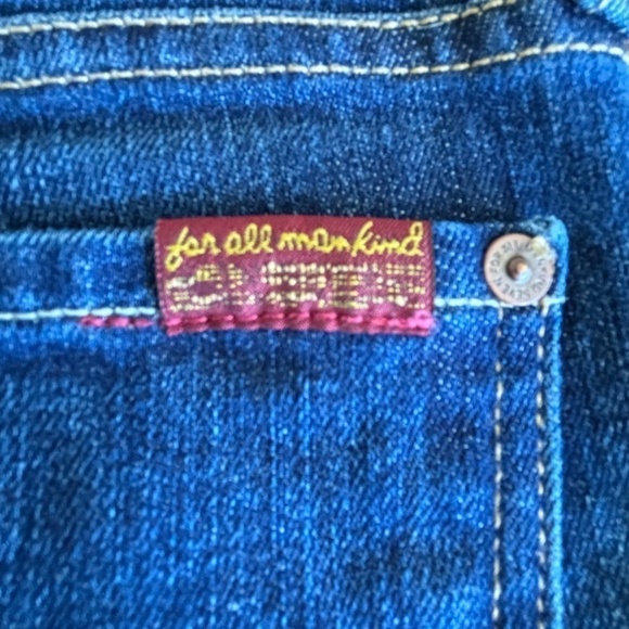 7 for all mankind bootcut jeans size 28 (altered length) medium wash made in USA - Picture 7 of 14